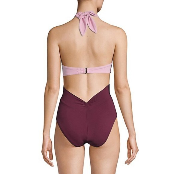 NWT Kate Spade Color-blocking Halter One Piece - Picture 2 of 9